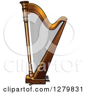 Poster, Art Print Of Brown Harp