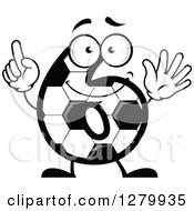 Poster, Art Print Of Grayscale Soccer Ball Number Six Character