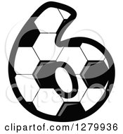 Poster, Art Print Of Grayscale Soccer Ball Number Six