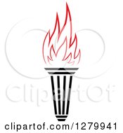 Poster, Art Print Of Black Torch With Red Flames 23