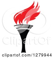 Poster, Art Print Of Black Torch With Red Flames 26