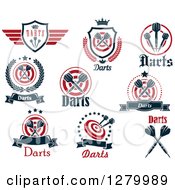 Clipart Of Throwing Darts Sports Designs And Text Royalty Free Vector Illustration