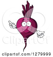 Clipart Of A Talking Purple Beet Royalty Free Vector Illustration