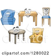 Happy Cartoon Chairs And Tables