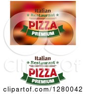Clipart Of Italian Restaurant Pizza Premium Text Designs Royalty Free Vector Illustration