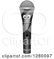 Poster, Art Print Of Happy Smiling Microphone Character