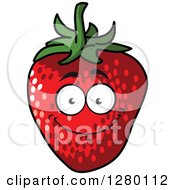 Poster, Art Print Of Smiling Strawberry Character