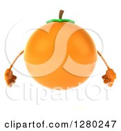 Clipart Of A 3d Orange Character Royalty Free Illustration by Julos