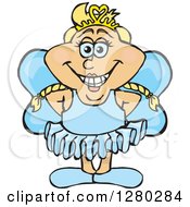 Clipart Of A Happy Blond White Female Fairy Royalty Free Vector Illustration by Dennis Holmes Designs