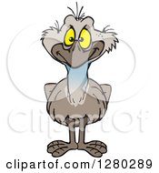 Clipart Of A Happy Emu Bird Royalty Free Vector Illustration