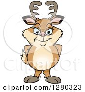 Poster, Art Print Of Happy Doe Deer Standing