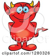 Poster, Art Print Of Happy Blue Eyed Red Devil