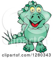 Happy Green Steagosaur Dinosaur