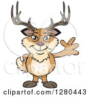 Poster, Art Print Of Friendly Waving Deer Buck Standing