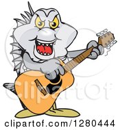 Poster, Art Print Of Bream Fish Playing An Acoustic Guitar