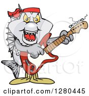 Bream Fish Playing An Electric Guitar