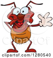 Poster, Art Print Of Happy Ant Waving