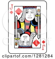 Jack Of Diamonds Playing Card by Frisko