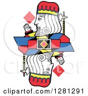 Poster, Art Print Of Borderless King Of Diamonds Playing Card