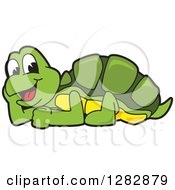 Poster, Art Print Of Happy Turtle School Mascot Character Resting