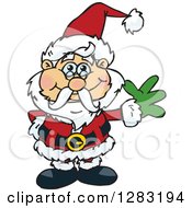 Poster, Art Print Of Friendly Waving Christmas Santa Claus