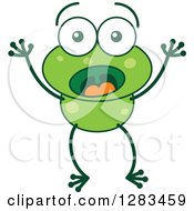 Poster, Art Print Of Surprised Green Frog