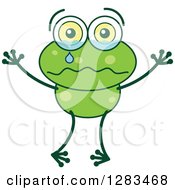 Poster, Art Print Of Sad Crying Green Frog