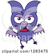 Poster, Art Print Of Angry Purple Vampire Bat