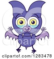 Poster, Art Print Of Sad Crying Purple Vampire Bat