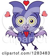 Poster, Art Print Of Purple Vampire Bat In Love