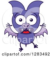 Poster, Art Print Of Surprised Purple Vampire Bat