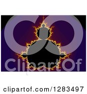 Clipart Of A Purple Gold And Black Mandelbrot Fractal Background Royalty Free Illustration