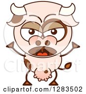 Poster, Art Print Of Mad Cartoon Cow Shouting