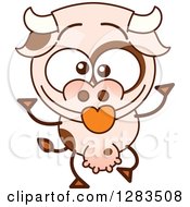 Poster, Art Print Of Cartoon Cow Making Funny Faces