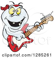 Poster, Art Print Of Cartoon Evil Ghost Playing An Electric Guitar
