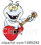 Poster, Art Print Of Cartoon Evil Ghost Playing An Acoustic Guitar