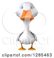 Clipart Of A 3d White Duck Royalty Free Illustration by Julos