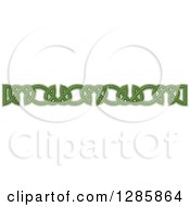 Clipart Of A Green Celtic Knot Rule Border Design Element Royalty Free Vector Illustration
