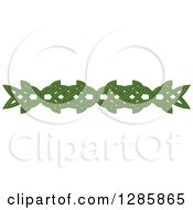 Clipart Of A Green Celtic Knot Rule Border Design Element 10 Royalty Free Vector Illustration