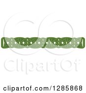 Clipart Of A Green Celtic Knot Rule Border Design Element 4 Royalty Free Vector Illustration