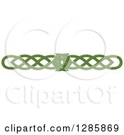 Clipart Of A Green Celtic Knot Rule Border Design Element 5 Royalty Free Vector Illustration