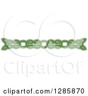 Clipart Of A Green Celtic Knot Rule Border Design Element 6 Royalty Free Vector Illustration