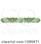 Clipart Of A Green Celtic Knot Rule Border Design Element 7 Royalty Free Vector Illustration