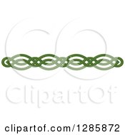 Clipart Of A Green Celtic Knot Rule Border Design Element 8 Royalty Free Vector Illustration