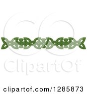 Clipart Of A Green Celtic Knot Rule Border Design Element 9 Royalty Free Vector Illustration