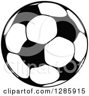 Clipart Of A Black And White Soccer Ball Royalty Free Vector Illustration