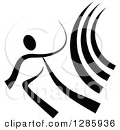Poster, Art Print Of Black And White Ribbon Person Dancing 6
