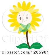 Poster, Art Print Of Grumpy Yellow Daisy Or Sunflower