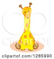 Poster, Art Print Of Cute Giraffe Sitting
