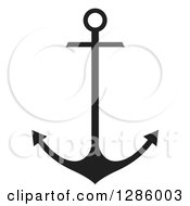 Clipart Of A Black Anchor Royalty Free Vector Illustration by Cherie Reve